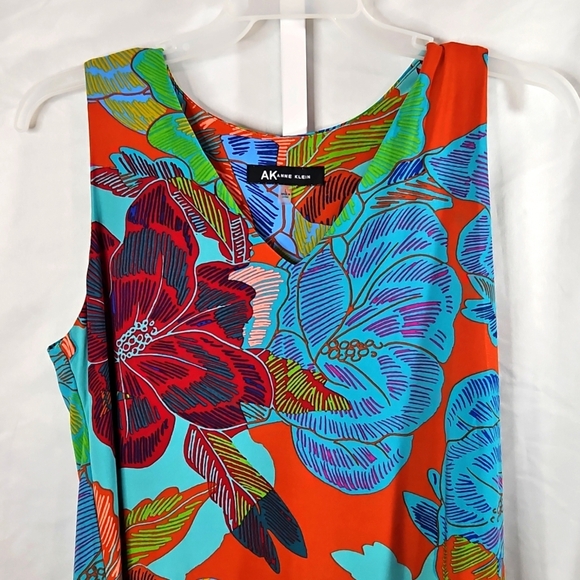 Anne Klien Floral Sleeveless Dress Size Large - Picture 3 of 6